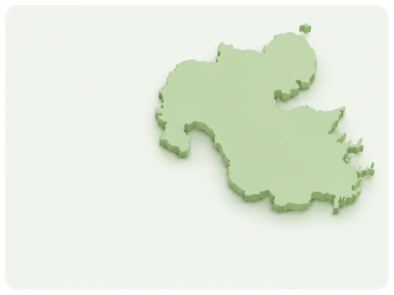 大分県の立体マップ