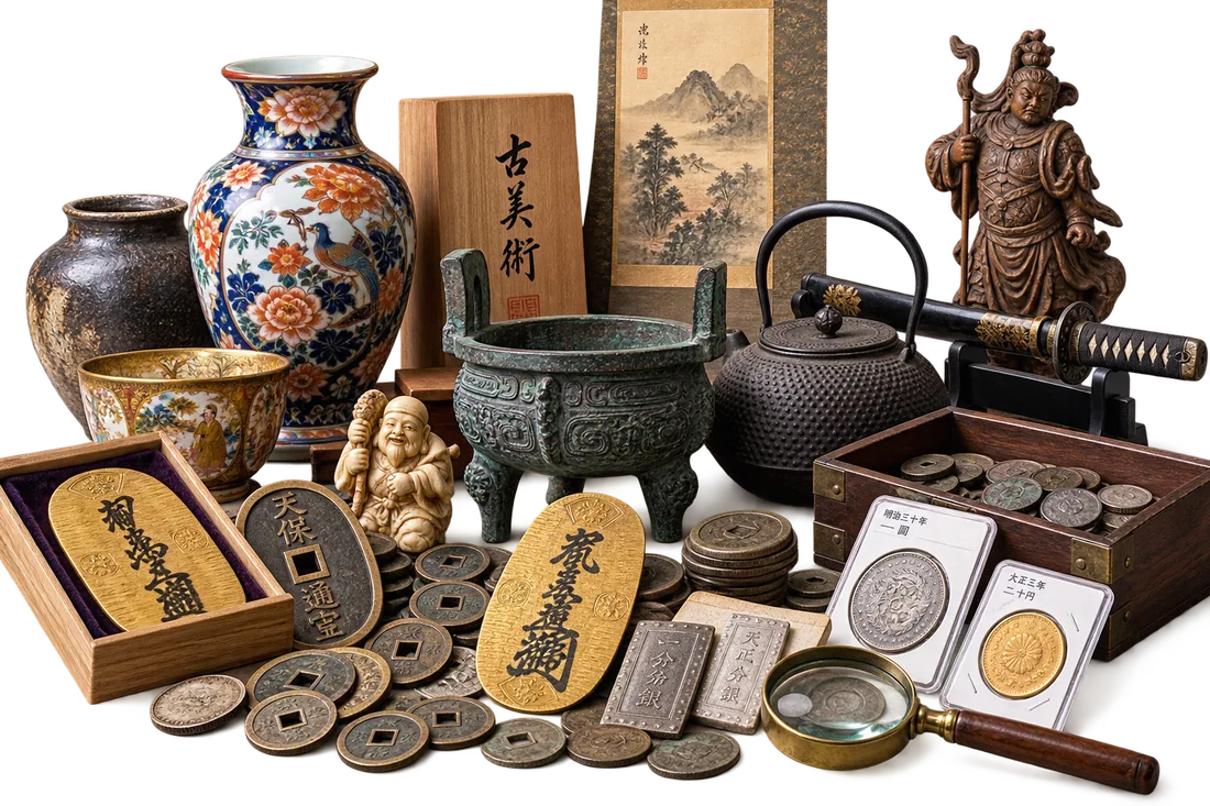 古銭・陶磁器・掛軸・茶道具